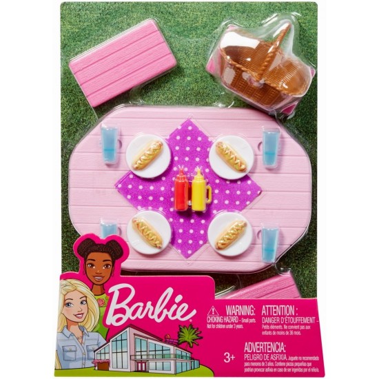 Set Barbie mobilier exterior pentru picnic