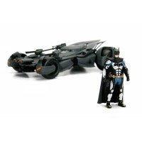 Masinuta de metal Justice League Batmobile cu figurina Batman