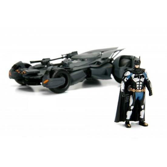 Masinuta de metal Justice League Batmobile cu figurina Batman