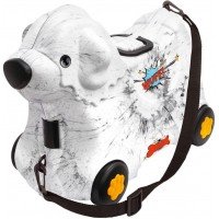 Troller cu roti catelus alb cu pete Big