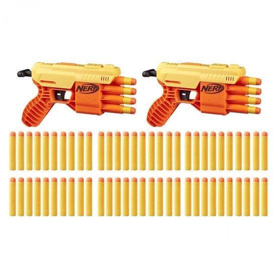 Set blastere Nerf Alpha Strike Fang QS4 cu 68 de munitii