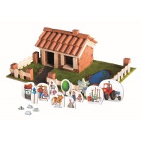 Set constructie Brick Trick Casuta din caramidute ceramice