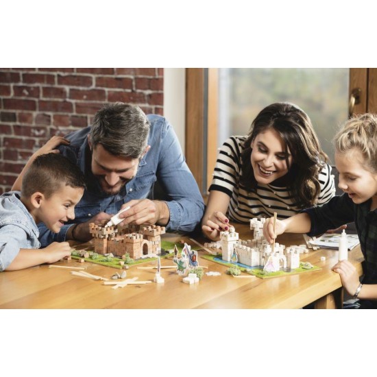 Set constructie Brick Trick Casuta din caramidute ceramice