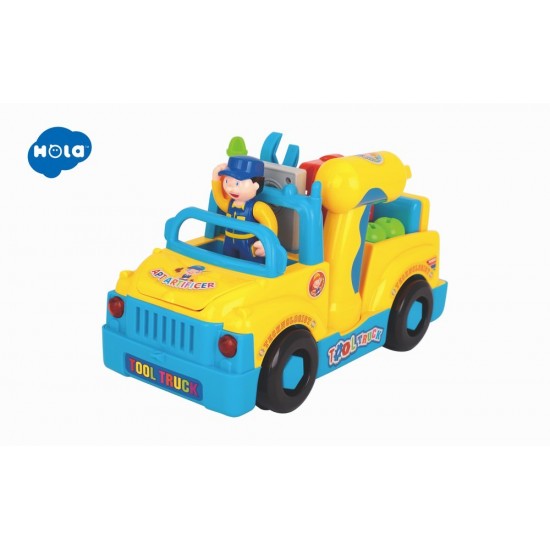 Camionul cu unelte al micului mecanic