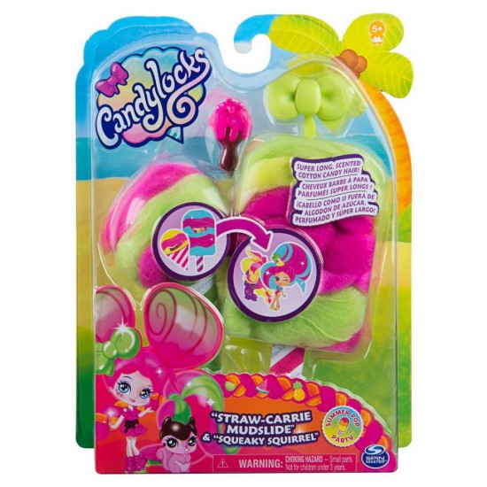 Set figurine papusa si animalut misterioase si parfumate Straw Carrie Mudslide Candy Locks 