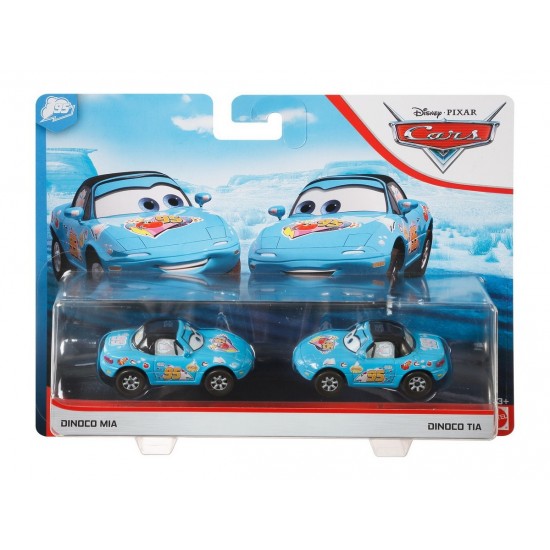 Set 2 masinute metalice Dinoco Mia si Dinoco Tia Cars 3