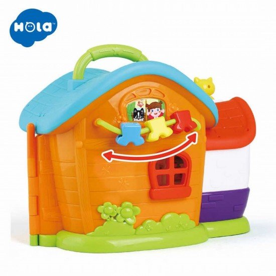 Casuta cu papusa baietel si accesorii cu lumini si sunete