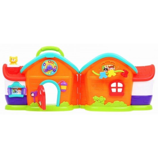 Casuta cu papusa baietel si accesorii cu lumini si sunete