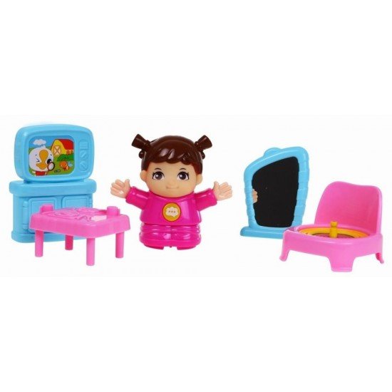 Casuta cu papusa si accesorii cu lumini si sunete