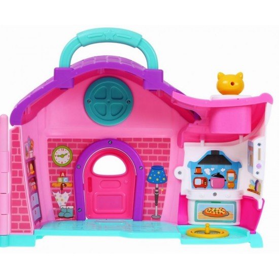 Casuta cu papusa si accesorii cu lumini si sunete