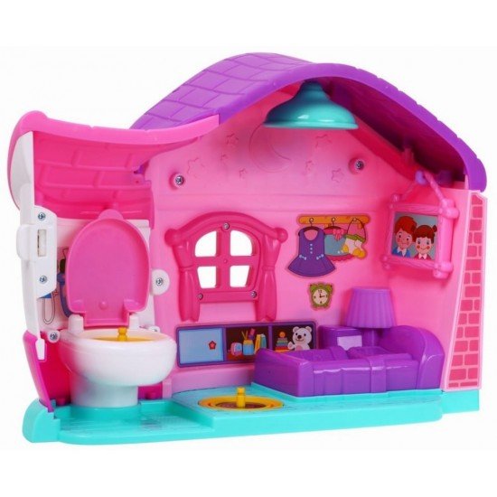 Casuta cu papusa si accesorii cu lumini si sunete