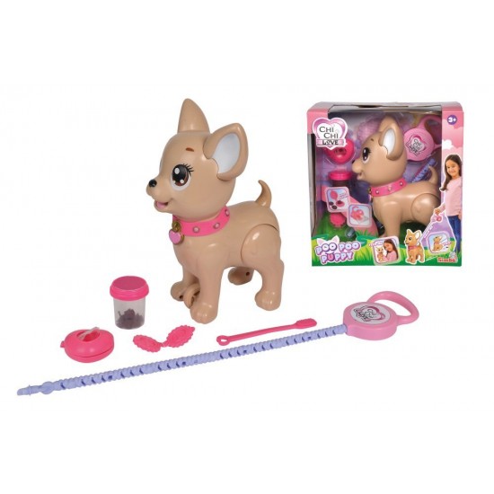 Catelus Chi Chi Love Poo Poo cu accesorii