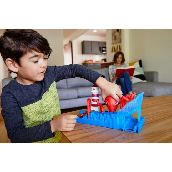 Set Cursa cu obstacol Hot Wheels City - Caracatita buclucasa