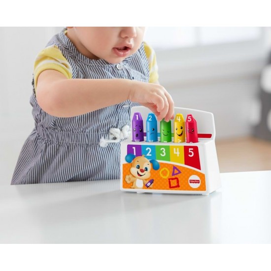 Creioane colorate cu 35 de sunete si melodii limba romana Fisher Price