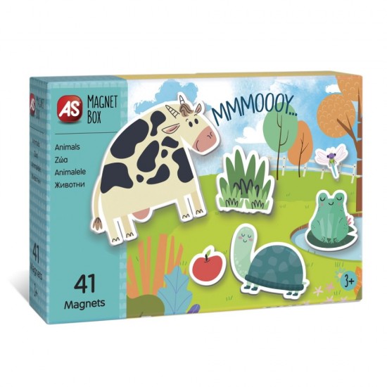 Set magnetic educativ cu animale 41 piese
