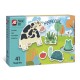 Set magnetic educativ cu animale 41 piese