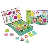 Set magnetic educativ forme geometrice cu 36 de piese