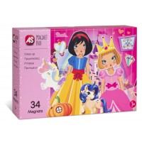 Set magnetic educativ 34 piese - Imbraca printesele