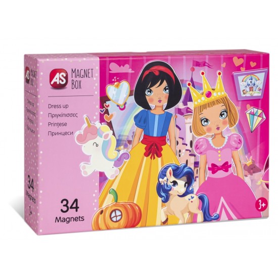 Set magnetic educativ 34 piese - Imbraca printesele