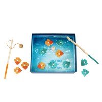 Set magnetic de pescuit cu 12 piese din lemn