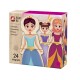 Set Universul Printeselor cu 24 piese magnetice din lemn