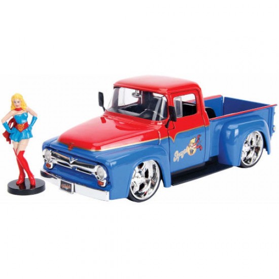 Masinuta metalica DC Comics Bombshells 1956 Ford Super Girl scara 1:24