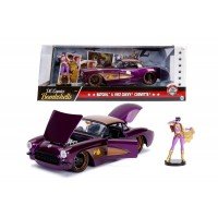 Masinuta metalica DC Comics Bombshells 1957 Chevy Batgirl scara 1:24