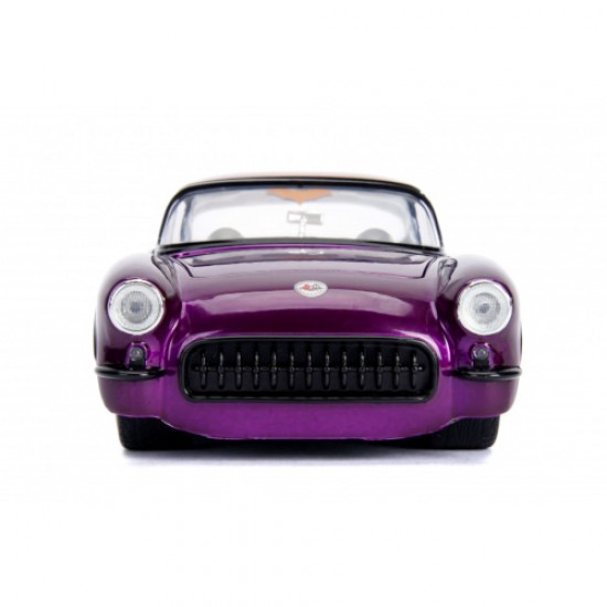 Masinuta metalica DC Comics Bombshells 1957 Chevy Batgirl scara 1:24