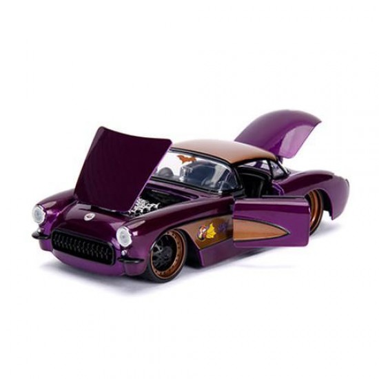 Masinuta metalica DC Comics Bombshells 1957 Chevy Batgirl scara 1:24