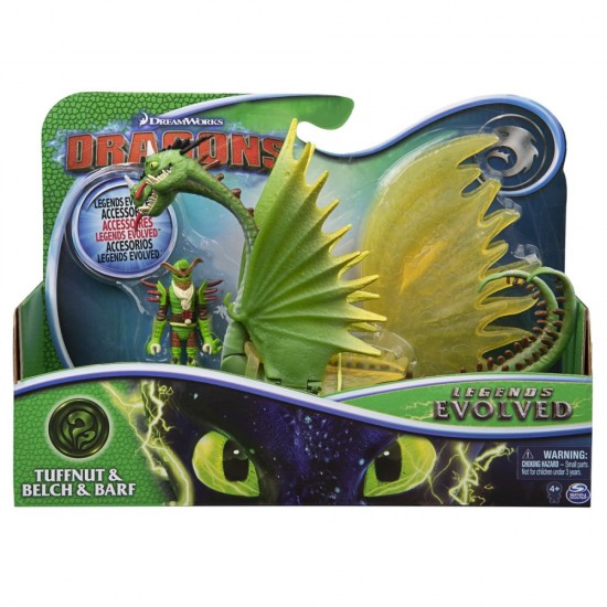 Set Dragon Belch si Barf cu figurina Tuffnut Dragons 3 