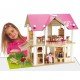 Casuta papusi din lemn cu 4 papusi si accesorii Eichhorn