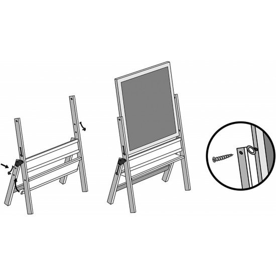 Tabla magnetica din lemn Eichhorn cu litere magnetice