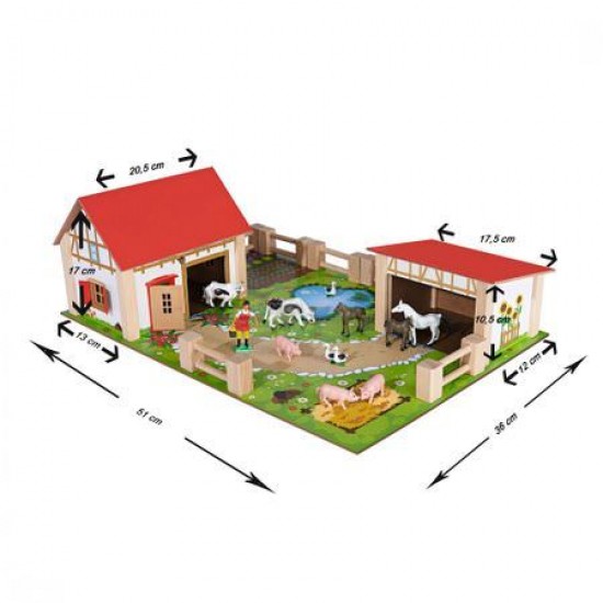 Set Ferma animalelor cu 25 de accesorii - Eichhorn