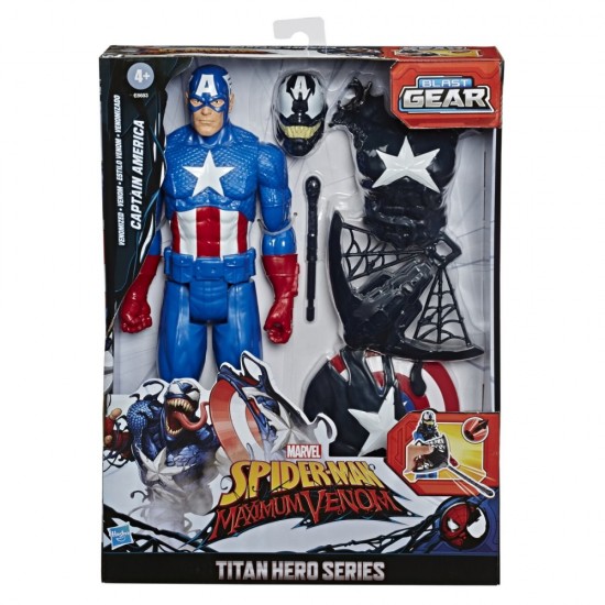 Figurina Max Venom Capitan America cu accesorii