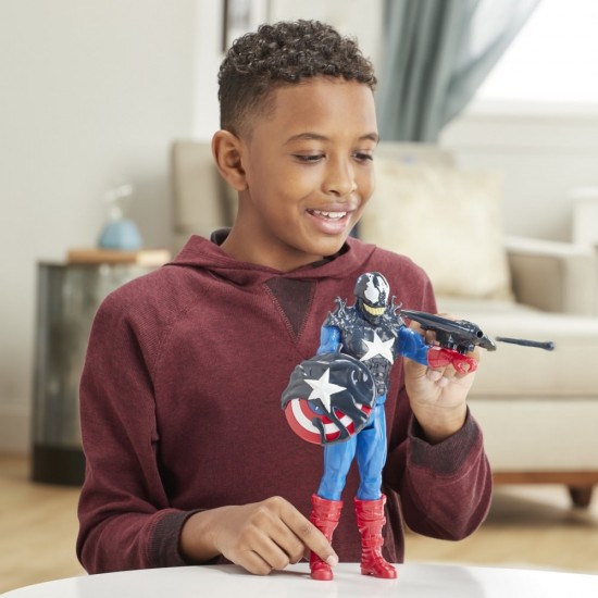 Figurina Max Venom Capitan America cu accesorii