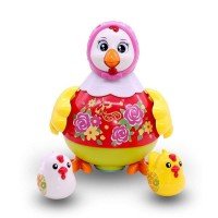 Gainusa rosie dansatoare cu doi puisori Hola Toys