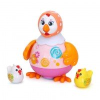 Gainusa roz dansatoare cu doi puisori Hola Toys