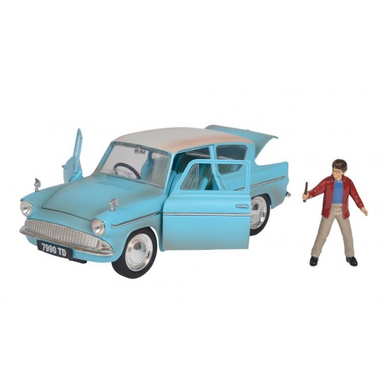 Masinuta de metal Harry Potter Ford 1959 cu figurina