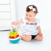 Jucarie bebelusi Roly Poly Unicorn cu inele pentru stivuit