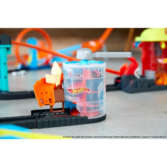 Set de joaca Hot Wheels cu masinuta - Pista inghetatei
