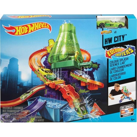 Set de joaca Hot Wheels Culori Schimbatoare - Laboratorul Stiintific