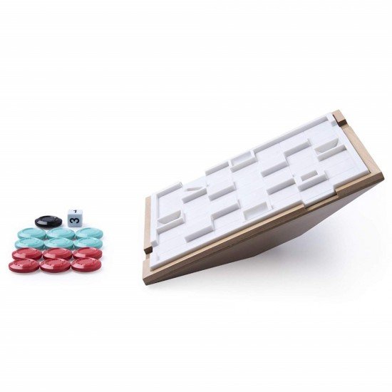 Joc de strategie 3D din lemn Marbles Tipsy 