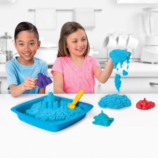 Set nisip kinetic complet albastru Kinetic Sand 
