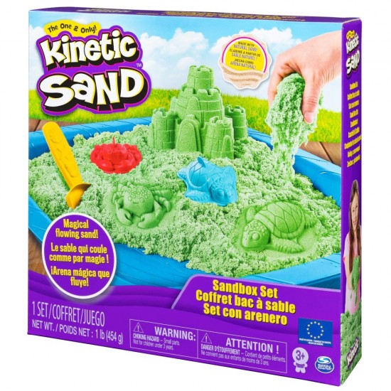Set nisip kinetic complet verde Kinetic Sand
