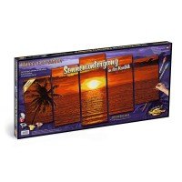 Kit 5 tablouri pictura pe numere Schipper - Apus in Caraibe