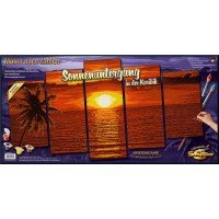 Kit 5 tablouri pictura pe numere Schipper - Apus in Caraibe