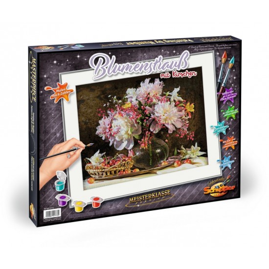 Kit pictura pe numere Schipper - Explozie de culoare cu flori si cirese