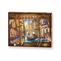 Kit 3 tablouri pictura pe numere Schipper - In Venetia pe canale