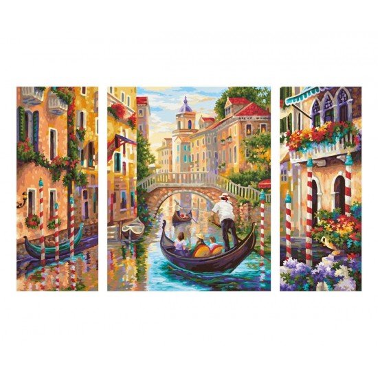 Kit 3 tablouri pictura pe numere Schipper - In Venetia pe canale