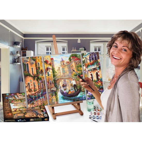 Kit 3 tablouri pictura pe numere Schipper - In Venetia pe canale